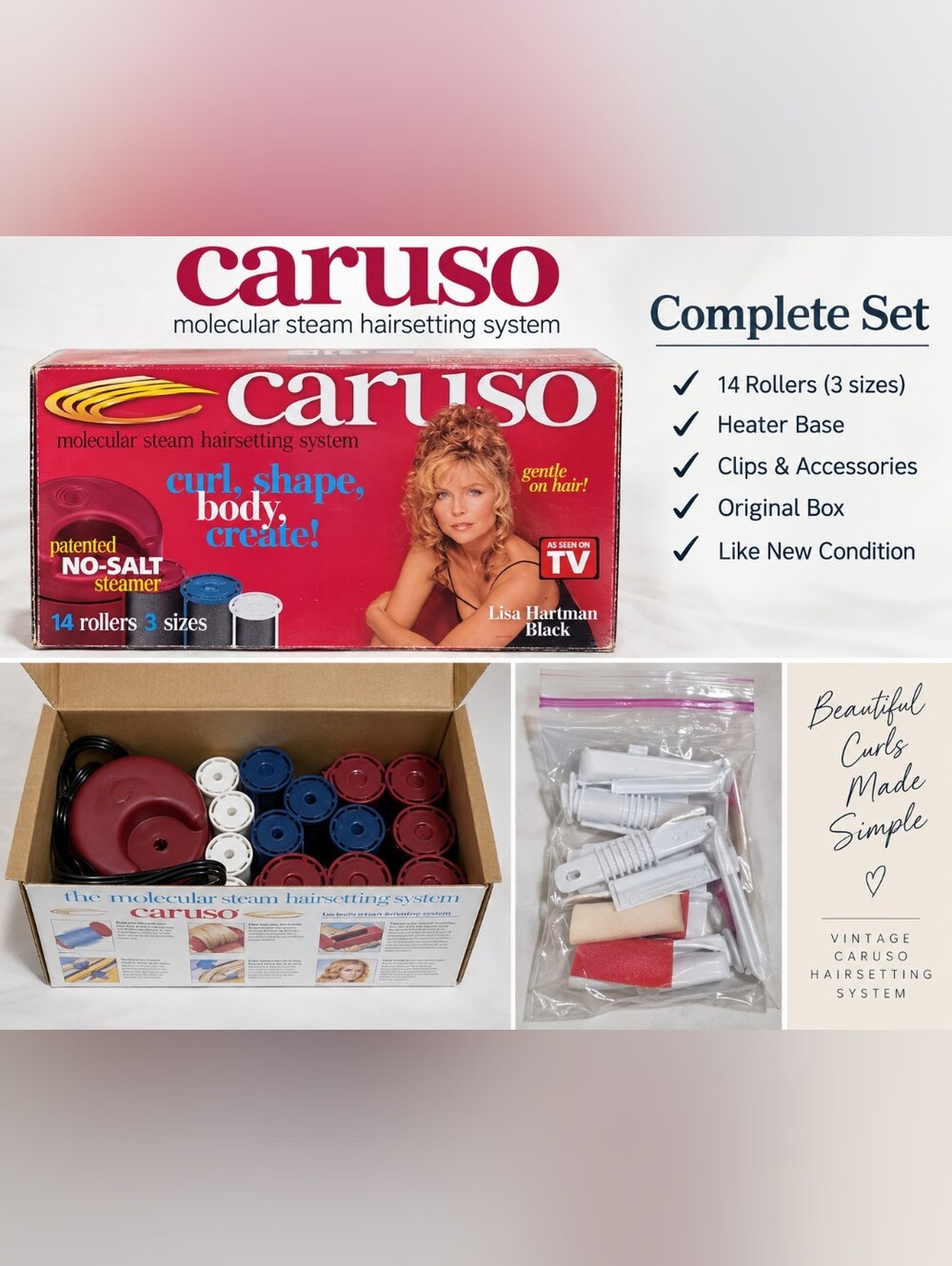 Caruso molecular steam hair curling rollers #33